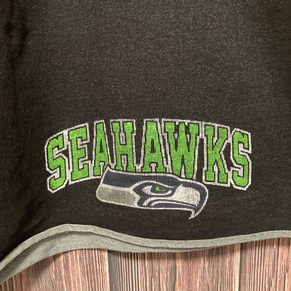 NFL Team Apparel Sleepwear Seattle Seahawks Logo Black Shorts - Mens Size 2XL - Picture 2 of 4